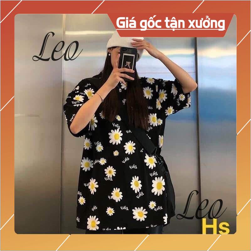 Áo Thun Hoa Cúc Leo Nam Nữ Cotton Dáng Rộng Nam Nữ - Áo Phông Tay Lỡ Form Rộng Unisex - Có Ảnh Thật Tự Chụp 238