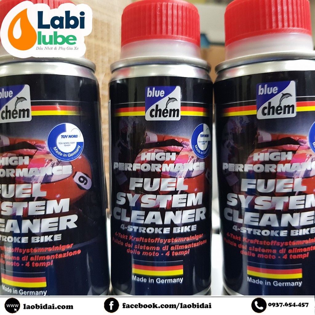 Phụ Gia Bluechem Fuel Sysem Cleaner, Chai 50ml, Đổ Vào Xăng Giúp Vệ Sinh Hệ Thống Kim Phun, Buồng Đốt Xe Máy, SX Tại Đức