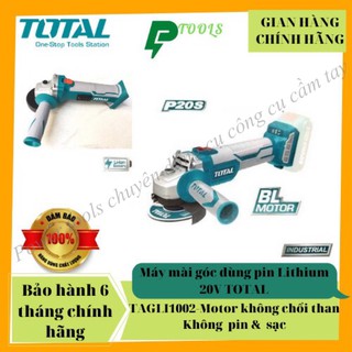 Máy mài góc dùng pin 20v total tagli1002 , body máy cắt kim loại/gỗ/gạch motor không chỗi than tốc độ không tải 9000/min
