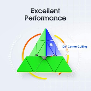Rubik GAN Pyraminx M Có Nam Châm Cao Cấp Sticleless Enhanced, Explore, Standard