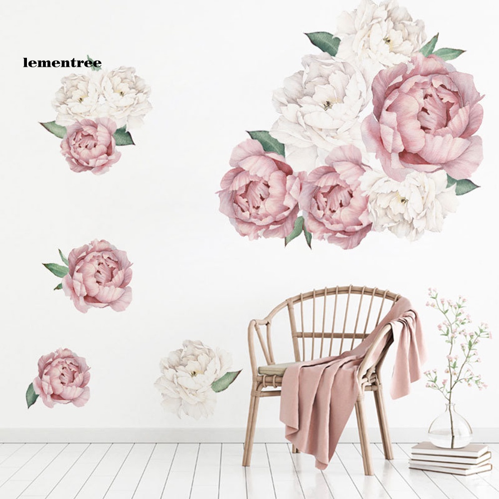 Giấy Dán Tường Hình Hoa Mẫu Đơn Trang Trí Phòng Khách