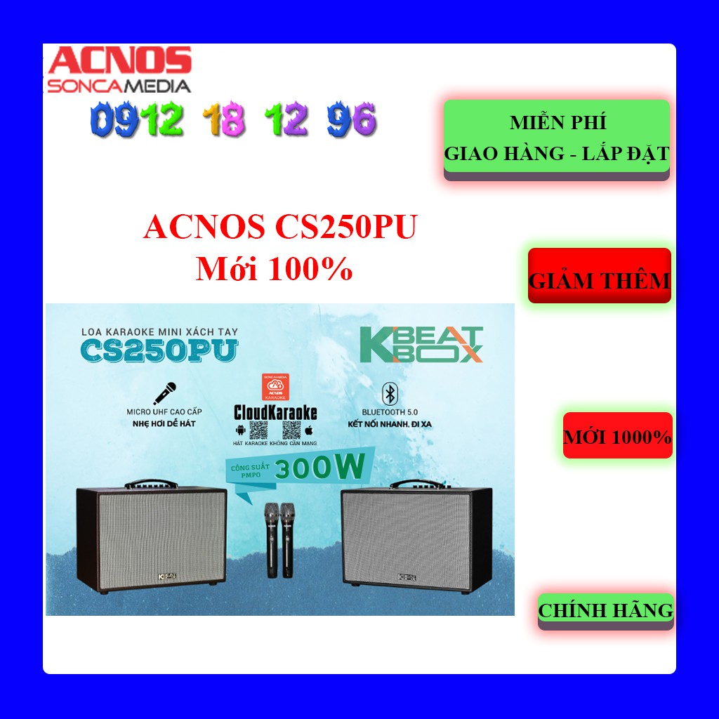 Freeship _Loa Karaoke mini ACNOS CS250PU - Hàng chính hãng
