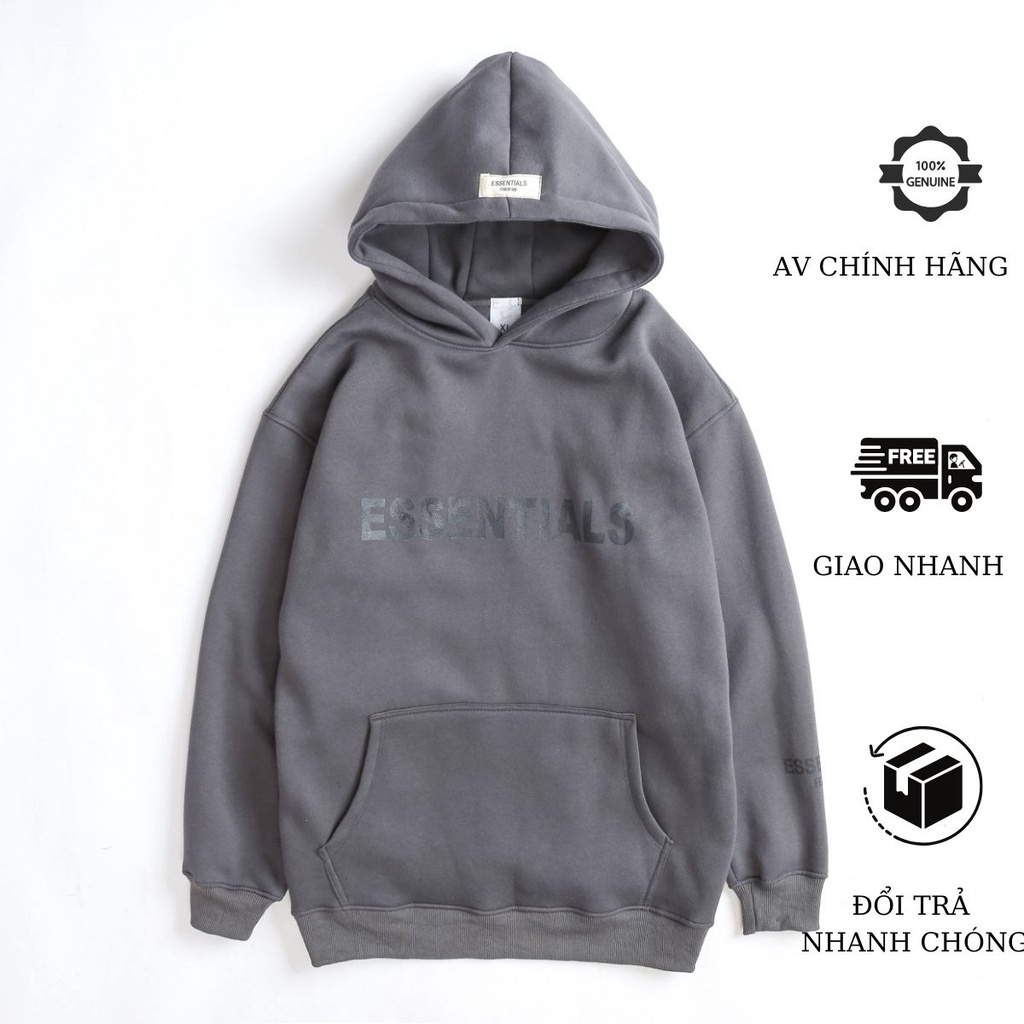 Áo hoodie ESSENTIAL chất nỉ bông AV.ThoiTrangNam oversize form rộng nam nữ | BigBuy360 - bigbuy360.vn