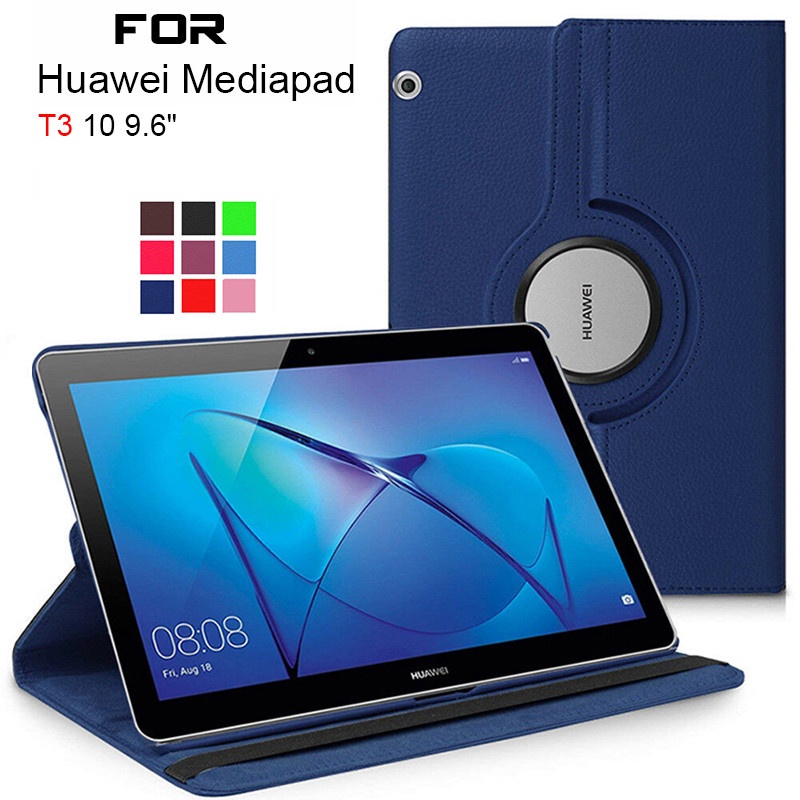 Bao da pu máy tính bảng xoay 360 độ cho Huawei Mediapad T3 10 9.6 Inch Ags-L09 Ags-L03 Ags-W09