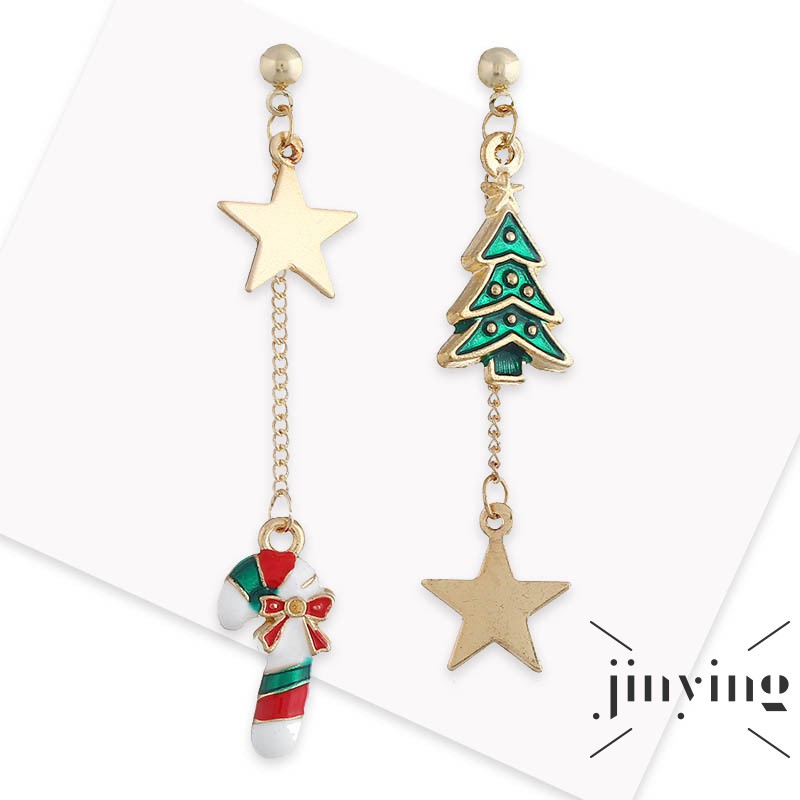 GETNOIVAS Hoa tai dáng dài phối tua rua phong cách Giáng sinh cho nữ