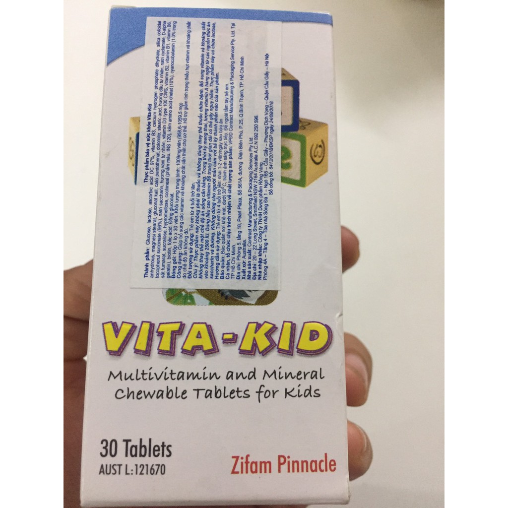 {Nhập Úc} VITA KID – Bổ sung vitamin, khoáng chất giúp tăng sức đề kháng, mắt sáng, dáng cao, thông minh (30 viên)