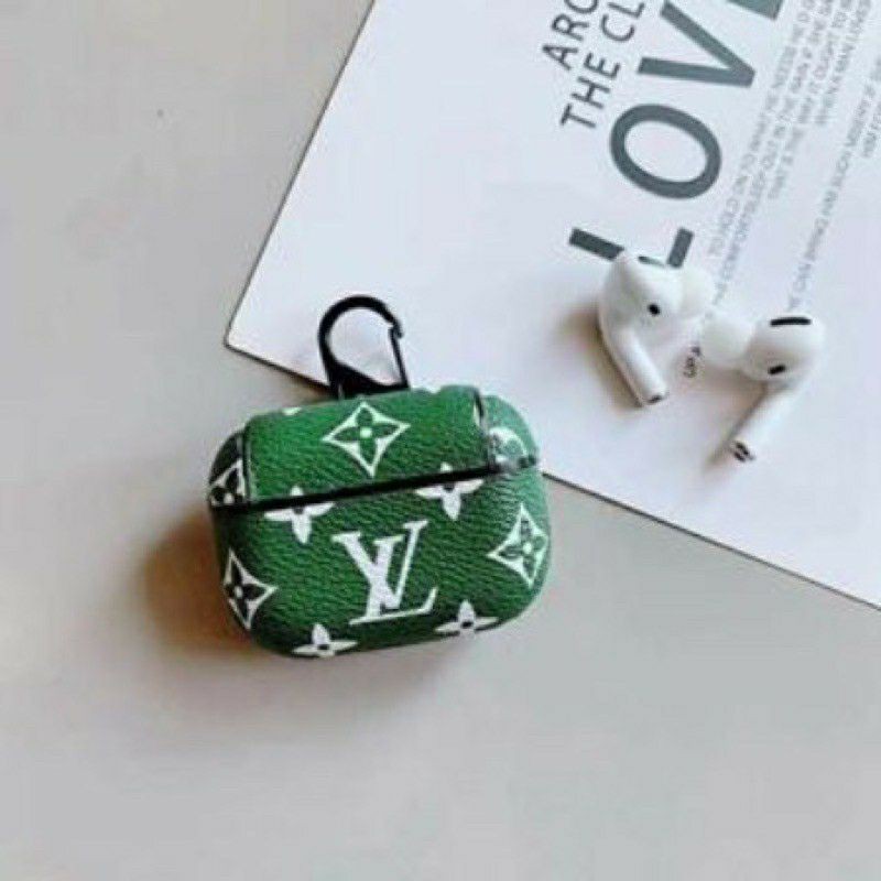 Bao da bọc tai nghe Airpods 1,2,3 Pro, i11, i12 Hoạ tiết LV, Gc, Kẻ sọc siêu sang