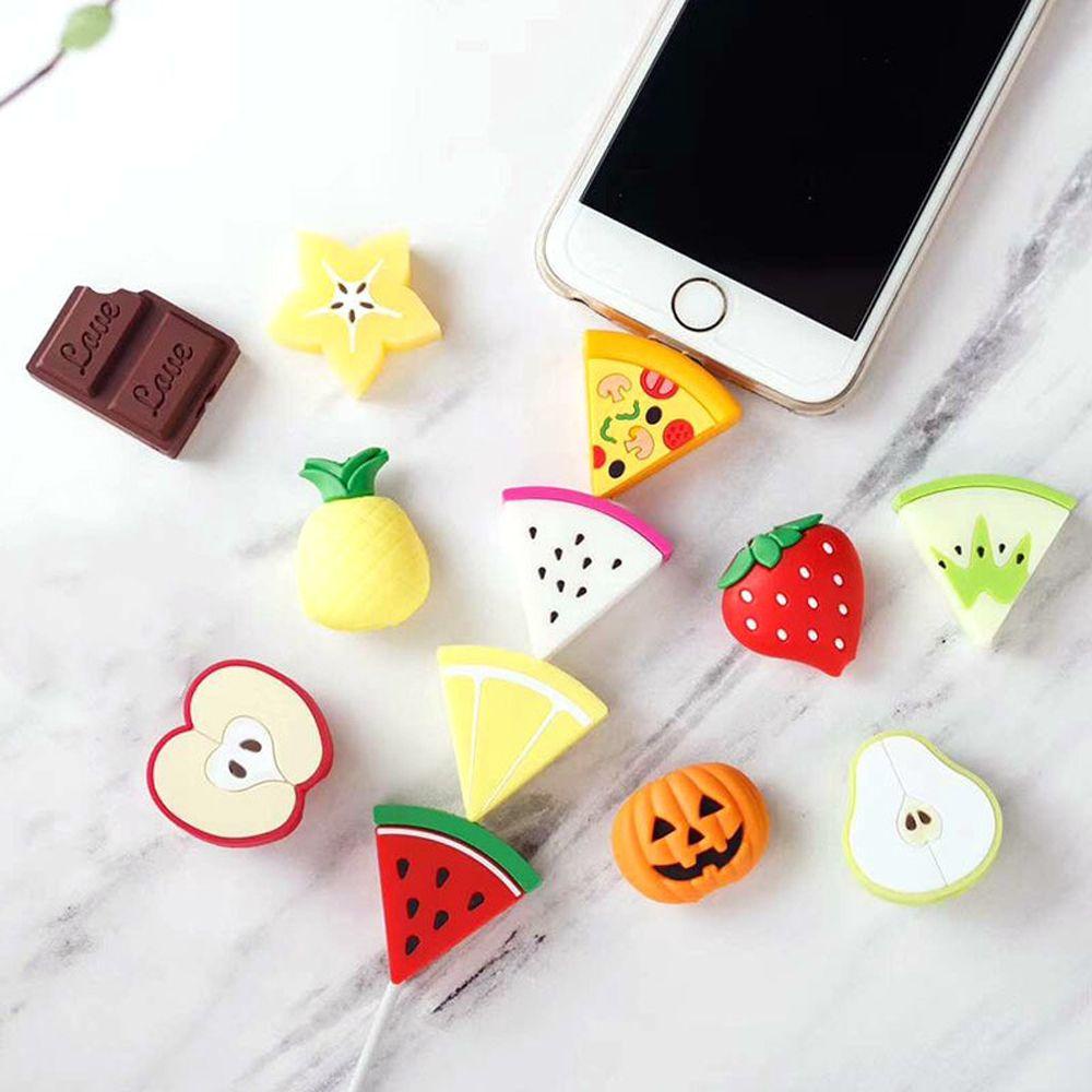 Phụ Kiện Bảo Vệ Dây Cáp Sạc USB Hình Trái Cây Dễ Thương