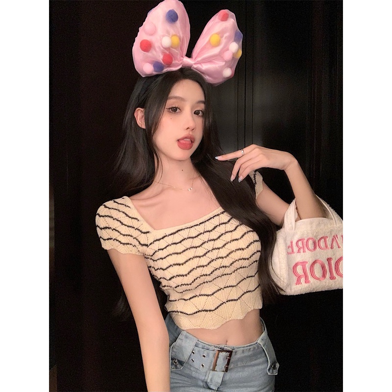 NRVP Áo Khoác Cardigan Dệt Kim Tay Ngắn Dáng Rộng Thiết Kế Mới Thời Trang Theo Phong Cách Hàn Quốc