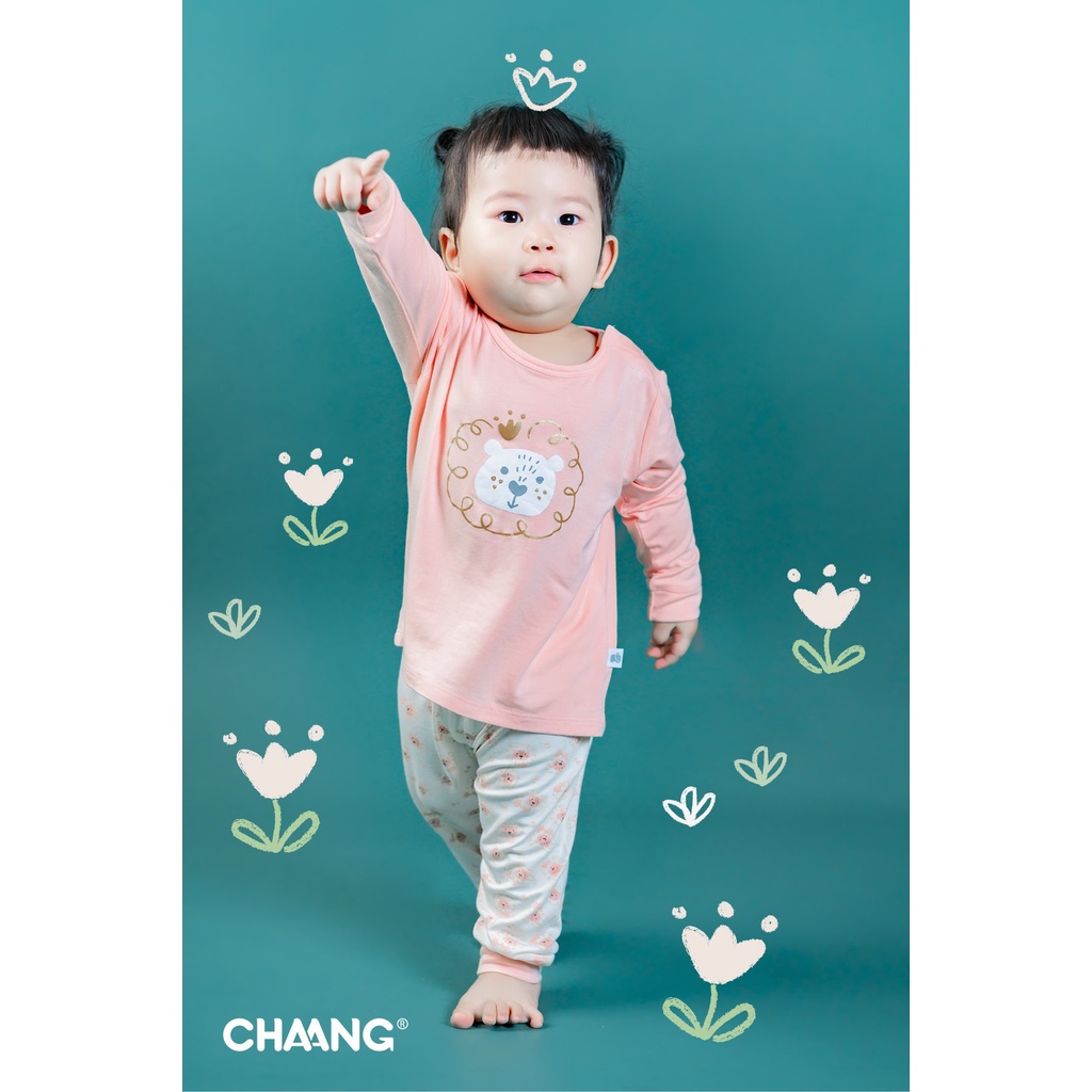 Chaang Quần áo trẻ em bộ dài tay bé trai bé gái vải cotton size từ 0-5 tuổi BST CHAANG TIGER 2022