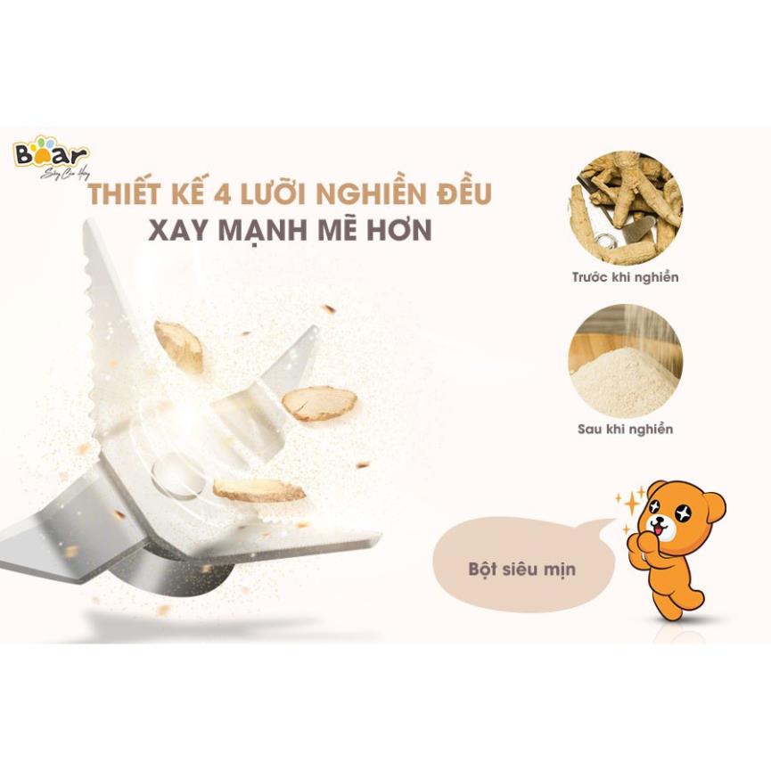 Máy Xay Bột Khô - Nước - Bột Mịn Đa Năng Mini Bear, Máy Xay Tiêu - Hạt Cà Phê - Hạt Ngũ Cốc_Bear FSJ-A03D1S (Quốc tế)