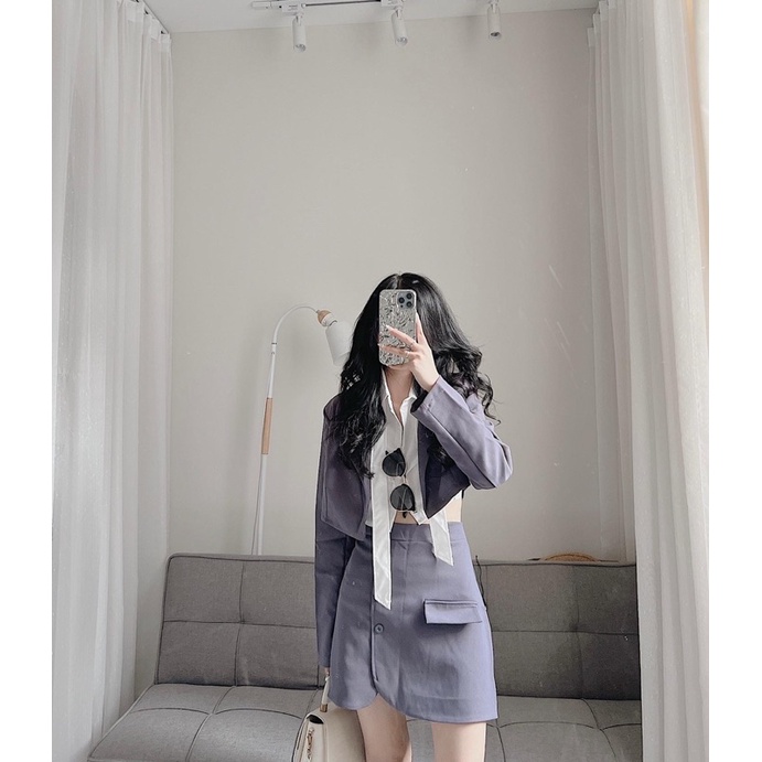 Set croptop blazer 3 chi tiết Samhyewear