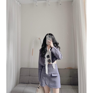 Set croptop blazer 3 chi tiết Samhyewear
