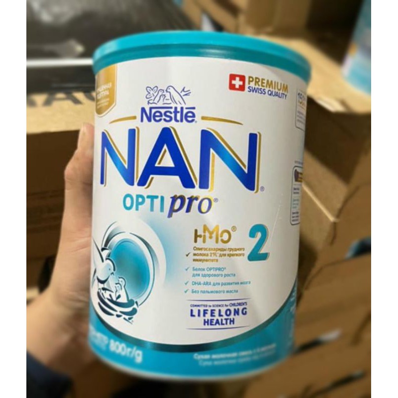 (Bổ sung HMO) sữa NAN nga optipro HMO mẫu mới 800g số 1,2,3,4