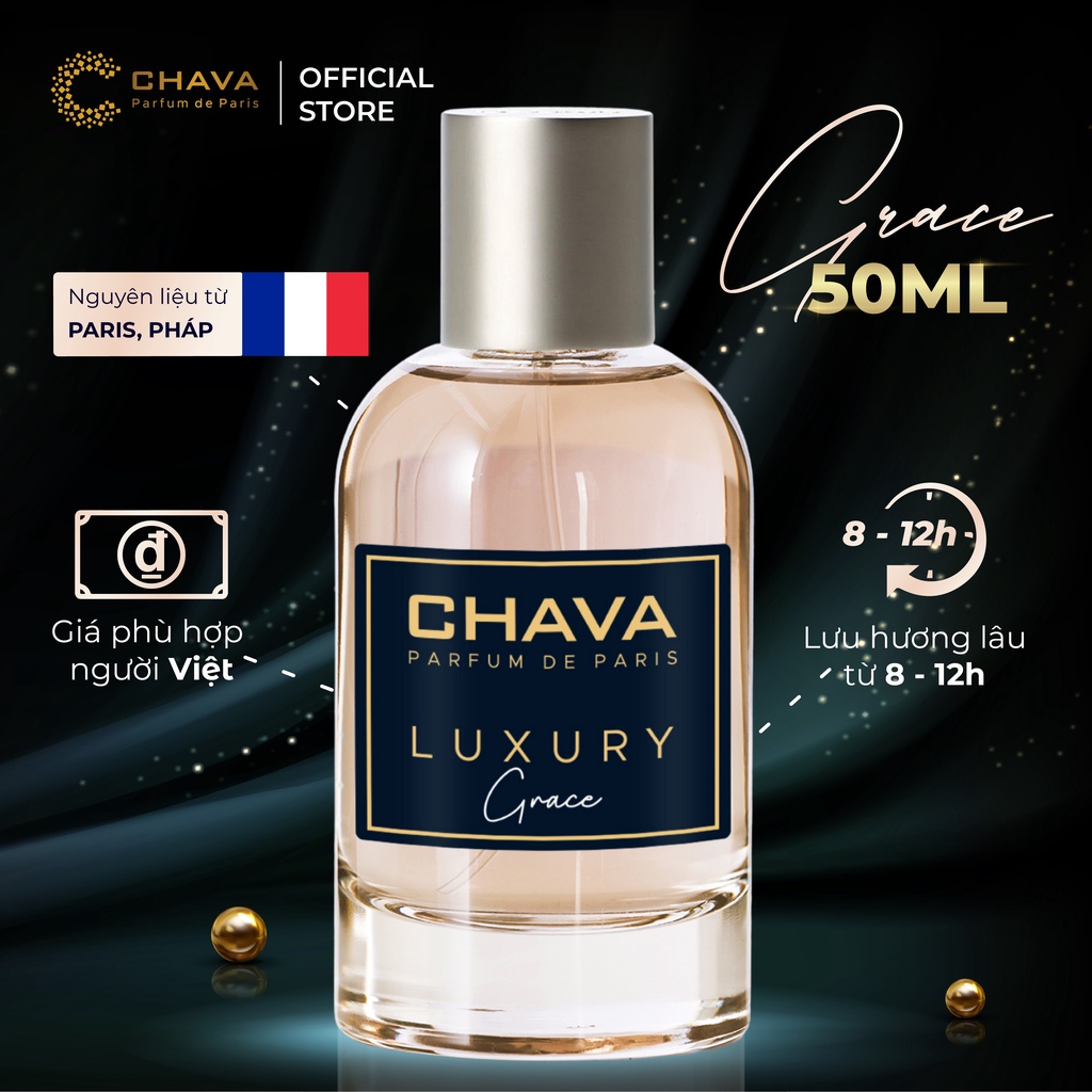 Nước Hoa Luxury GRACE 50ml - Chính hãng dành cho Nữ Chava Viet Nam/ thơm siêu lâu