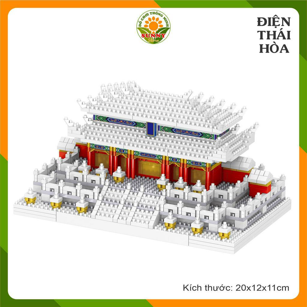 Mô hình lắp ghép 3D Công trình kiến trúc 4 mô hình  Cung điện màu trắng  - 5200+pcs