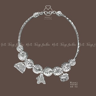 Vòng tay nữ bạc ý s925 charm pan cao cấp siêu đẹp miễn phí xi kim v0040 | miasj mi.a trang sức bạc