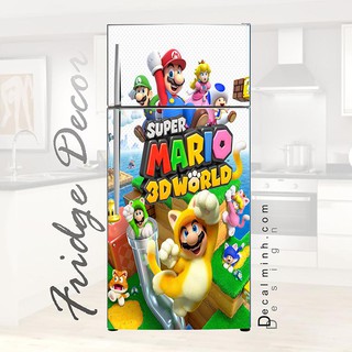 [MẪU MỚI 2021] Decal 3D dán Cửa Tủ Lạnh chống thấm cao cấp (60x130cm/150cm/180cm)