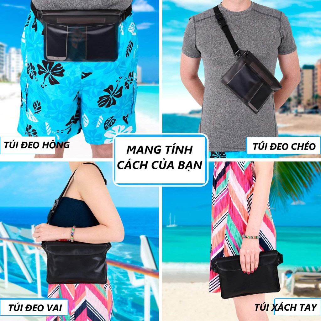 [GIÁ ƯU ĐÃI] Túi chống nước đeo hông tiện lợi - Chống ướt điện thoại - FREESHIP