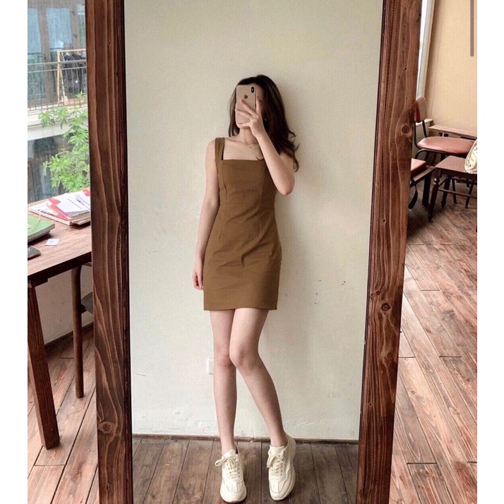 Váy đũi 2 dây bản to
