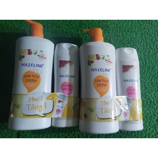 Sữa tắm Hazeline tẩy tế bào chết CAM YUZU 900g 900ml tặng kèm