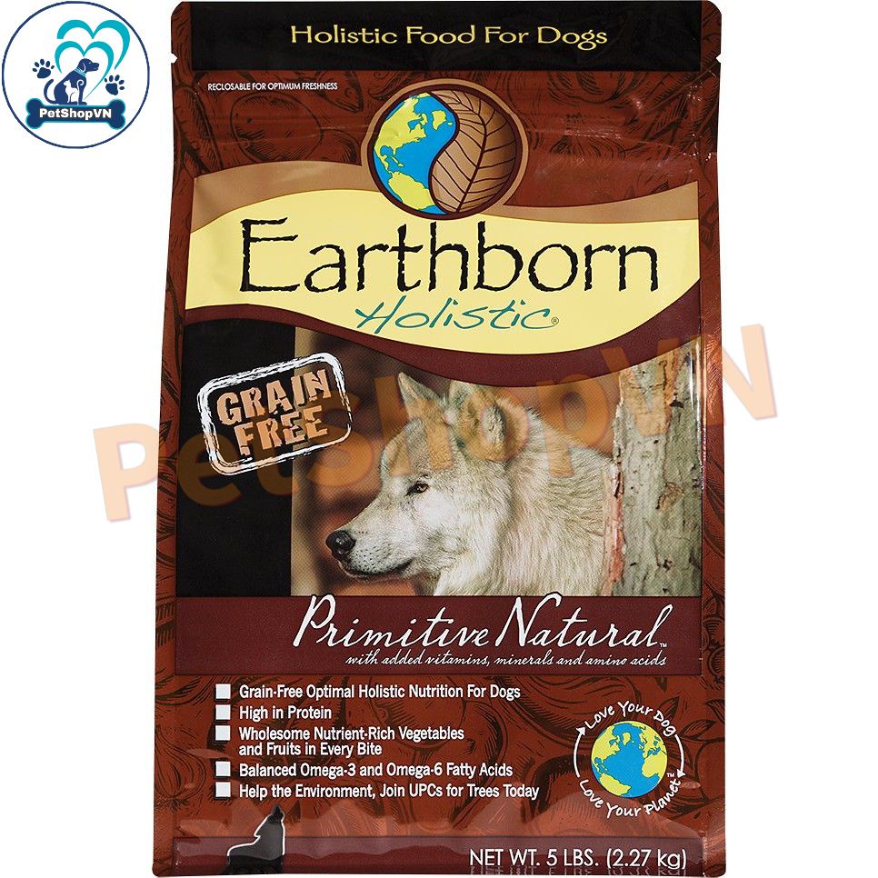 Thức Ăn Cho Chó Hạt EARTHBORN HOLISTIC PRIMITIVE NATURAL Bao 12Kg Vị Gà Tây & Cá Trắng