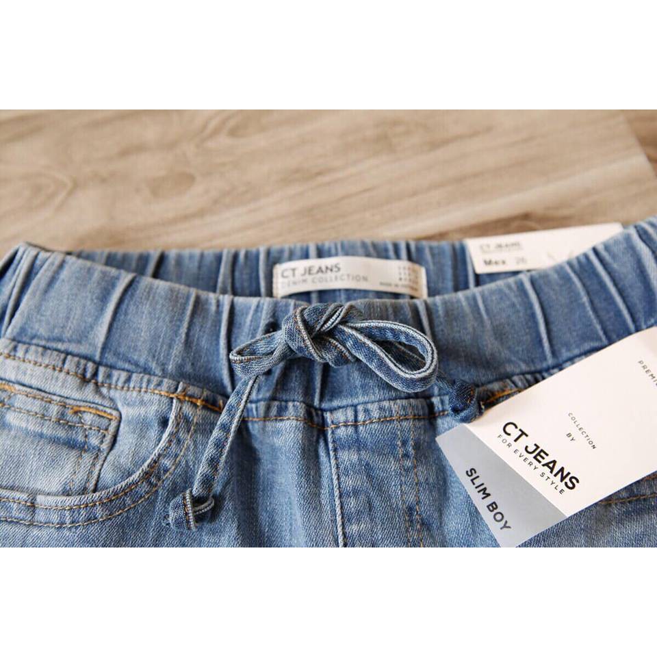 Quần jeans lửng cạp chun C**T Jeans