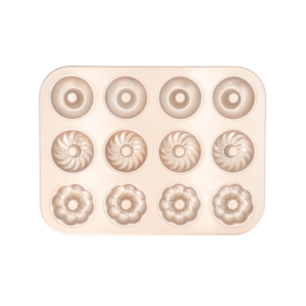 Khuôn 12 Bánh Donut 3 Mẫu Bông UniBaker