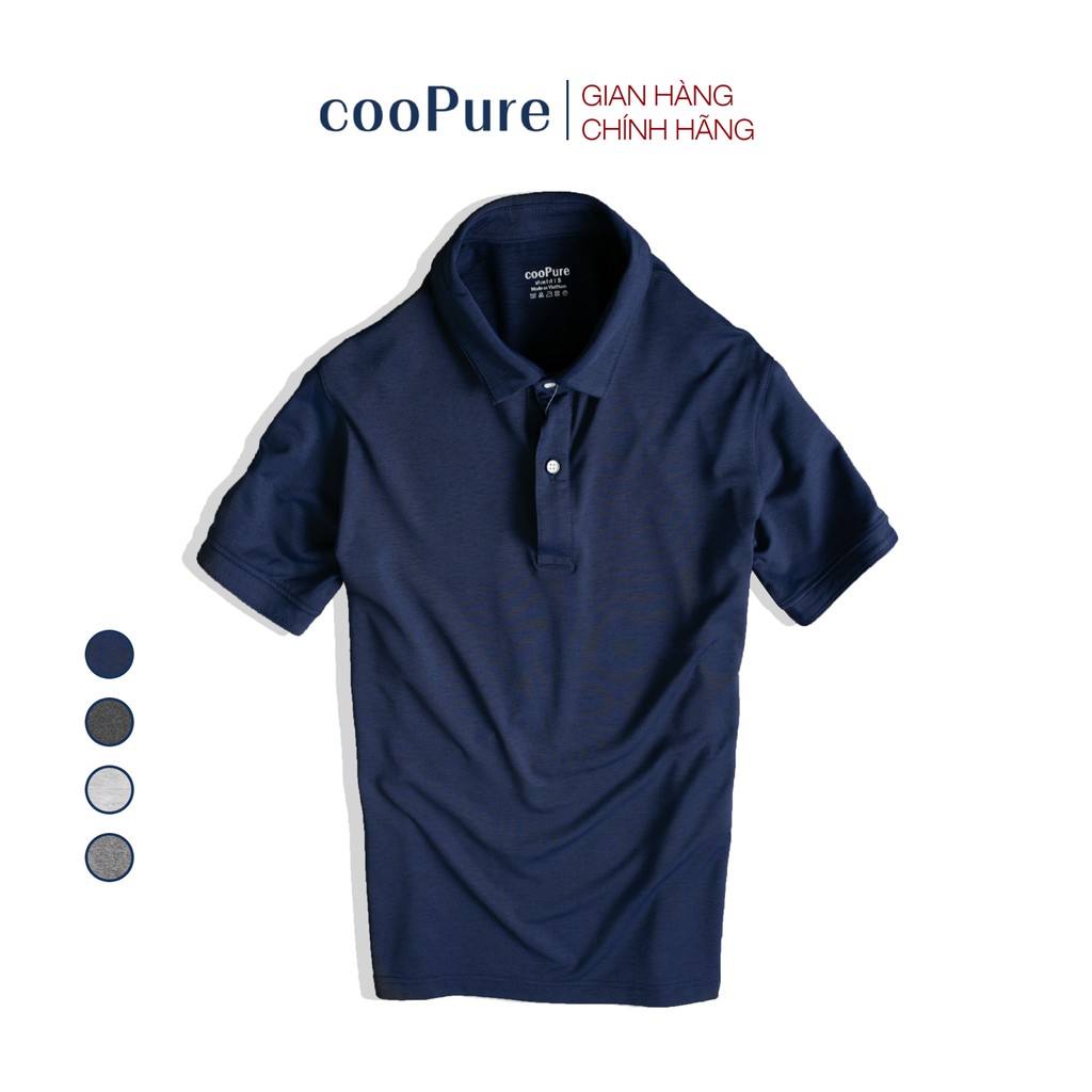 Áo thun polo nam cooPure chất liệu vải cắt tiêu Ex - Dry, thiết kế hiện đại NO.1264 (4 màu)