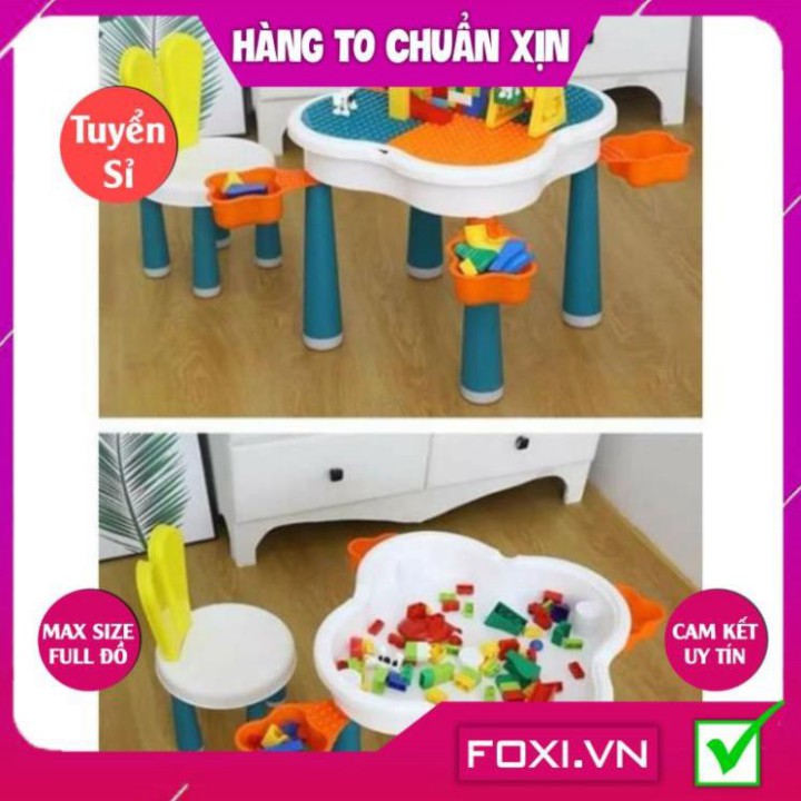 Bộ bàn ghế LEGO đa năng 6in1 cho bé-Bàn ăn cơm-Học bài-Chơi đồ chơi-Giúp bé tránh xa các đồ chơi công nghệ như tivi-ipad