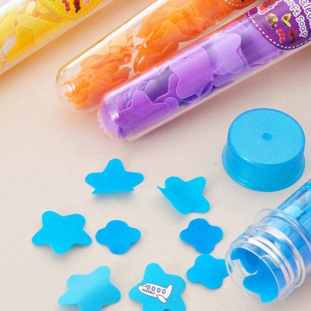 Xà phòng giấy rữa tay xà bông giấy hình cánh hoa nhỏ gọn dễ dàng mang theo diệt khuẩn 99% phòng tránh dịch bệnh