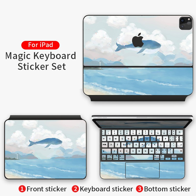 Suitable For Magic Keyboard Skin Sticker 2022 IPad Pro4 11 inch ipad pro 6 12.9 ipad air 4/5 10.9 Tablet sticker full Decal Cute Cartoon Protective Keyboard Cover Film 2022/2021 new