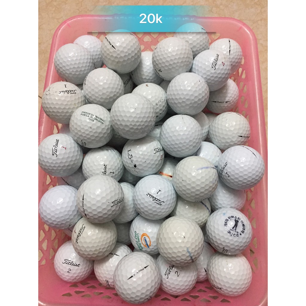 Combo 10 Bóng golf cũ Titleist Prov, AVX giá 20k/quả