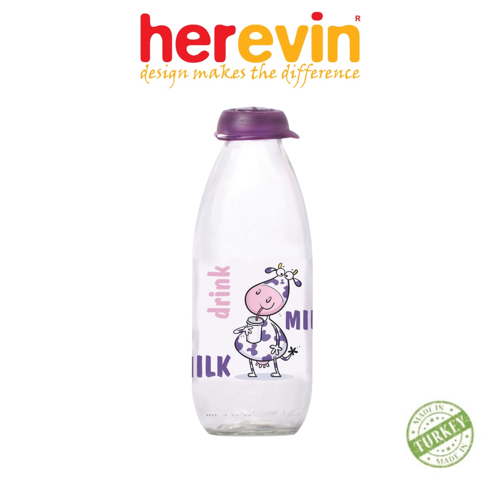 Bộ 3 Chai Đựng Sữa Thuỷ Tinh Herevin Decor 1L - HECH111701-205 [GIAO MÀU NGẪU NHIÊN]