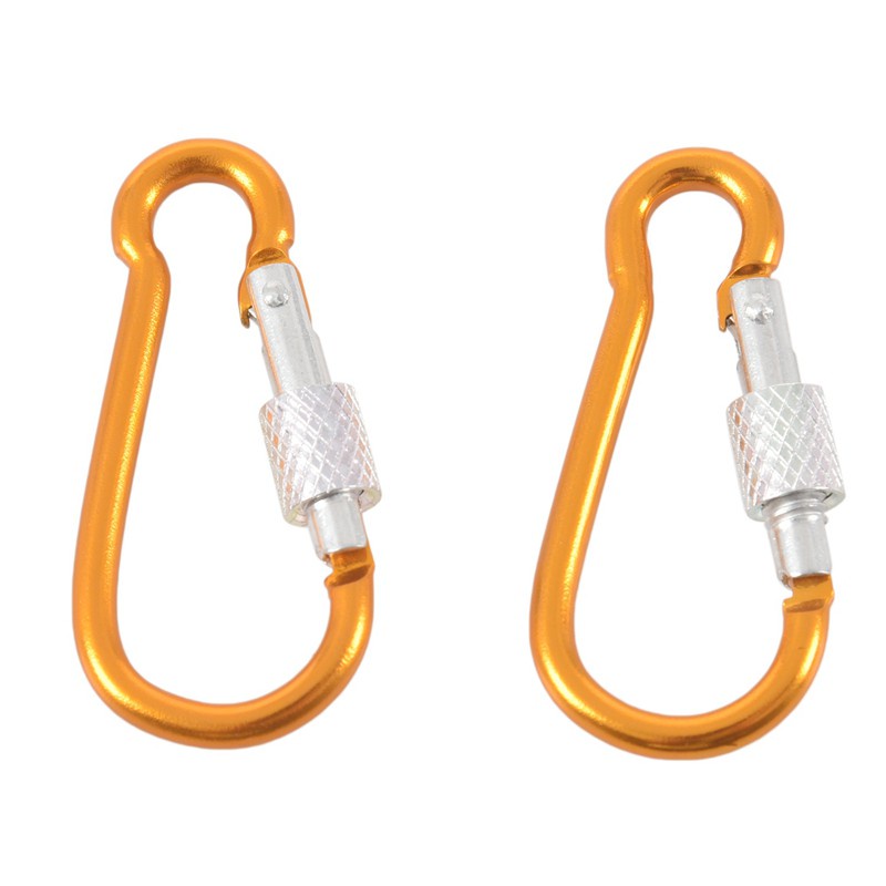 1x  Grip Air Blower  Duster Blower Clean Up Tool & 2x Aluminum Travel Adjusting Screw Carabiner Clip Hook 5cm Long Gold-Colored