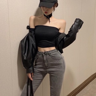 Áo body trễ vai đan dây lưng
