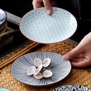 Đĩa gốm ZENTANGLE PATTERN phong cách Nhật Bản | ZPDT1602