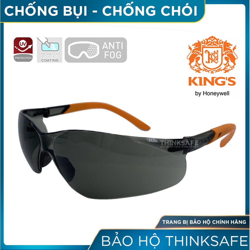 Kính bảo hộ Kings KY2222 màu đen chống chói, chống bụi đi đường, chống tia uv Kính chống bụi đi đường - THINKSAFE