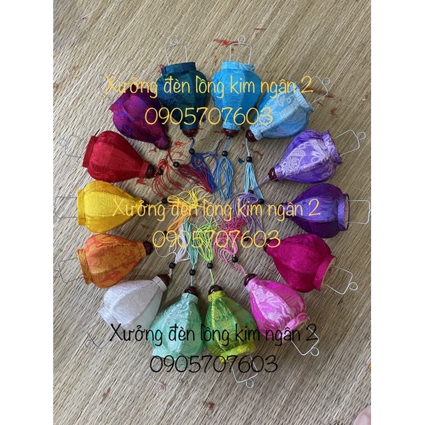 Đèn lồng hội an size 10cm vải lụa tơ tằm