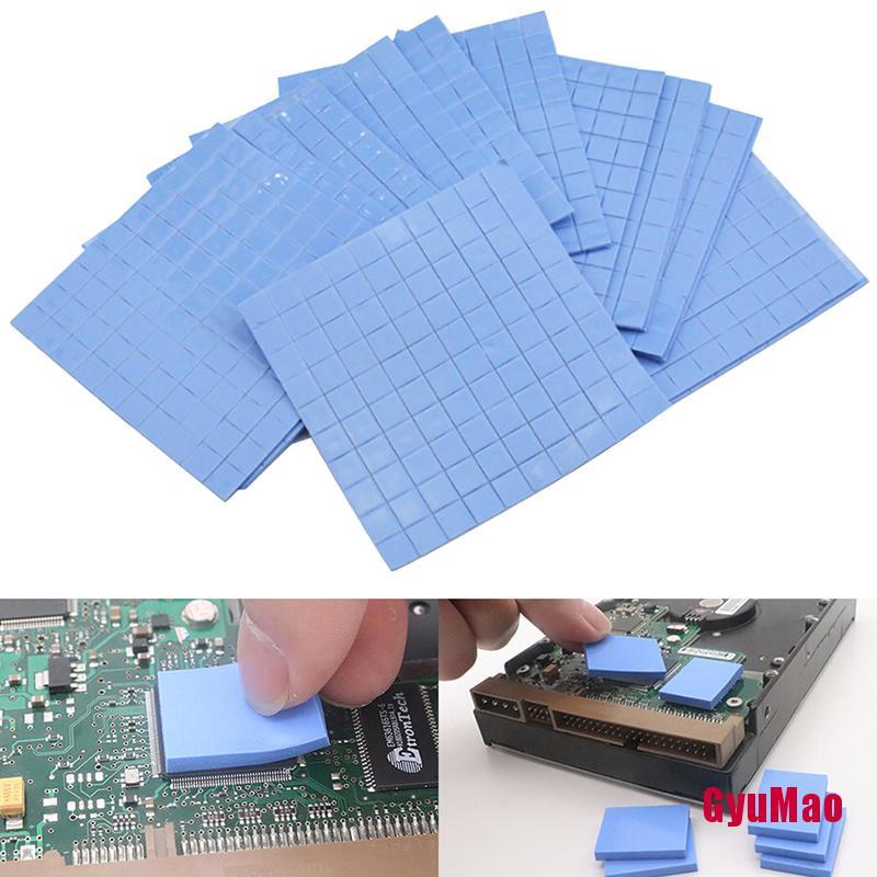Set 100 Miếng Đệm Tản Nhiệt rx1GUMO 10*10*0.5mm Bằng Silicon Cho CPU GPU