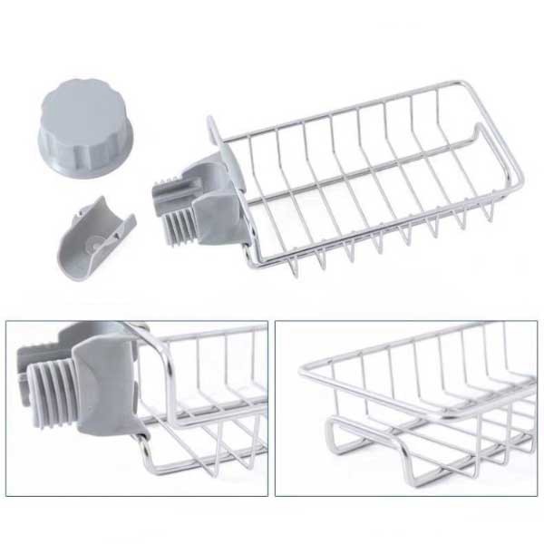 Kệ inox đẹp  FreeShip Giá Inox Gắn Vòi Nước Kệ Giỏ Đựng Để Đồ Rửa Chén, Bát Kệ Gắn Bồn,Giá để đồ rửa bát