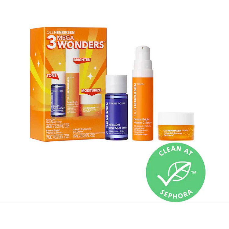 OleHenriksen - Set dưỡng sáng da, chống lão hóa 3 món Ole Henriksen mini 3 Mega Wonders