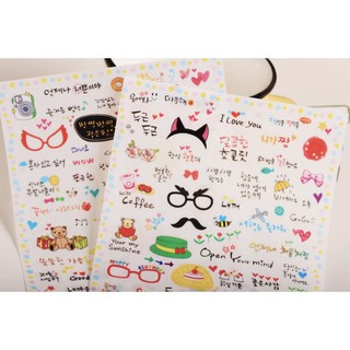 Sticker Deco mắt kính - Bộ 05 tờ