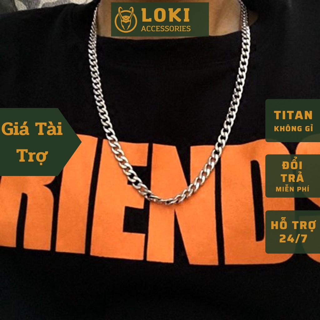 Vòng Cổ Unisex Nam Nữ Dạng Chuỗi Trơn Phụ Kiện Thời Trang Loki Acessories Phong Cách Basic Chất Liệu Titan- Chuỗi Trơn