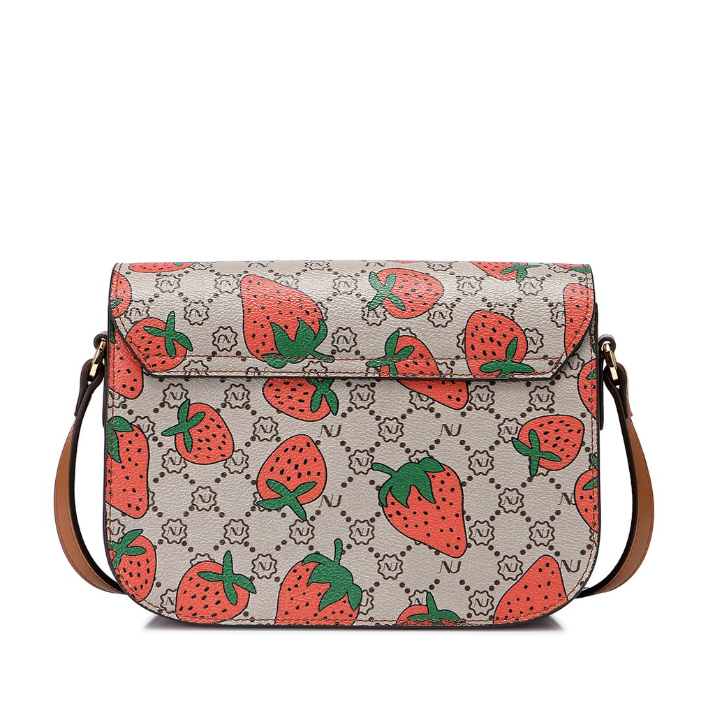 Túi Đeo Chéo Sang Trọng Nucelle 1171757 Họa Tiết Trái Dâu