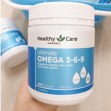 Viên Uống Hỗ Trợ Và Bảo Vệ Tim Mạch, Huyết áp - Healthy Care Omega 3 6 9 Ultimate - 200 viên