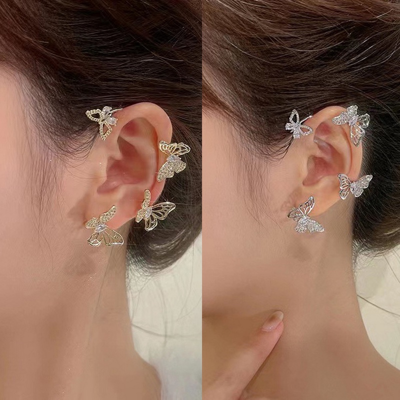 Gmai 1 Khuyên Vành Tai Hình Bướm Đính Đá Thời Trang