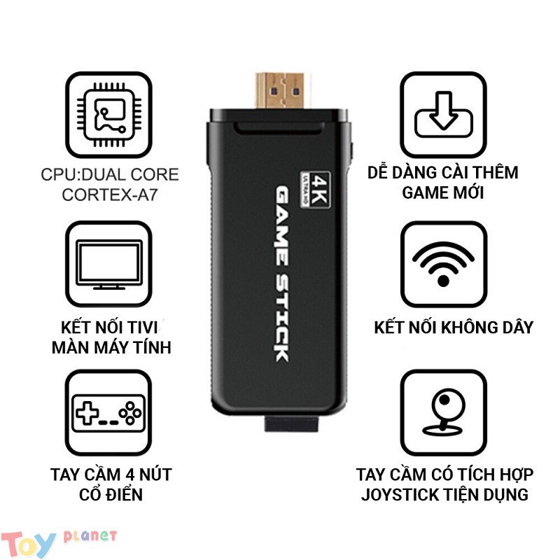 Máy chơi game điện tử HDMI Không Dây Hơn 3000 Trò Chơi PS1,  FC / GBA / SFC