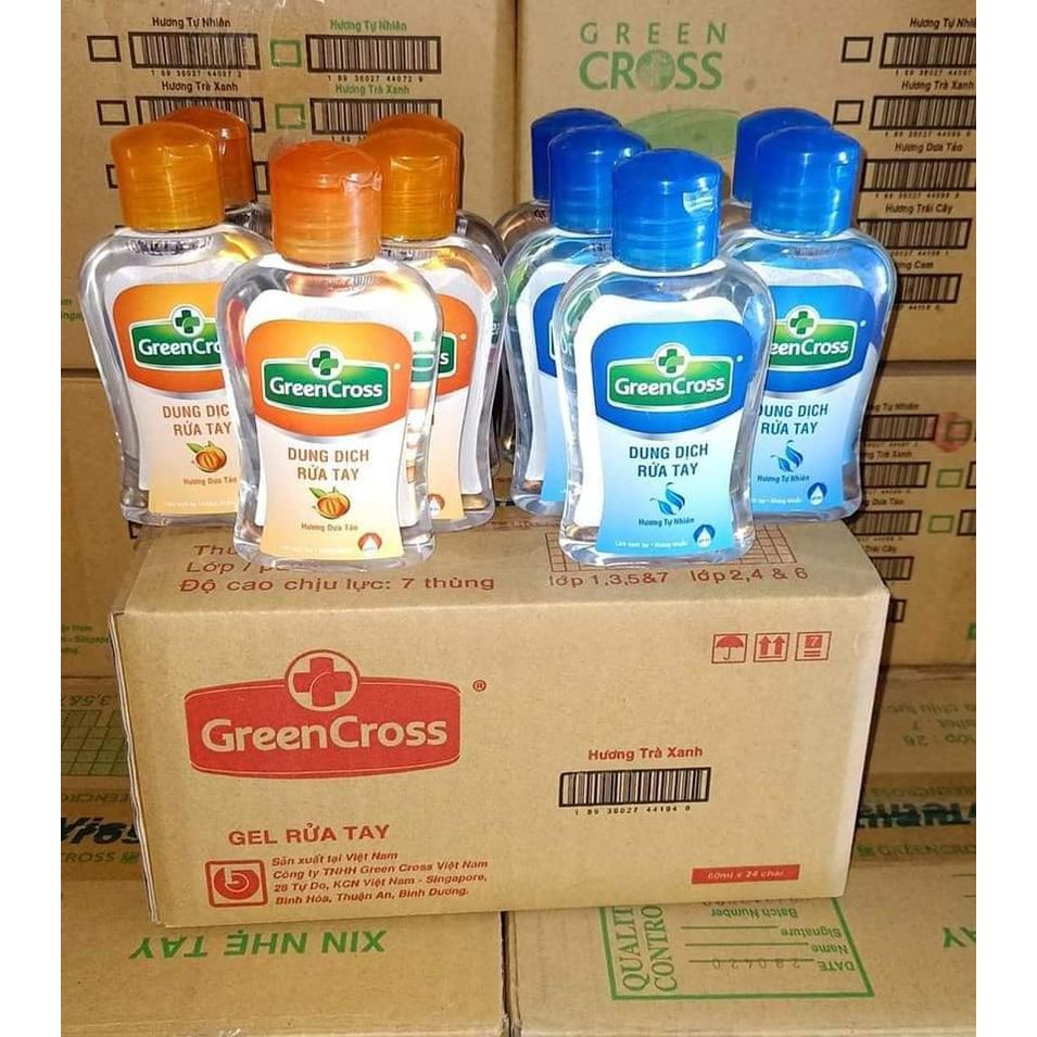 Nước Rửa Tay khô GREEN CROSS chai nhỏ bỏ túi 100ml cho cả em bé