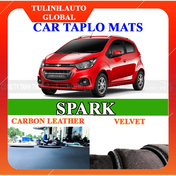 Thảm taplo SPARK bằng lông Cừu 3 lớp hoặc Da Cacbon